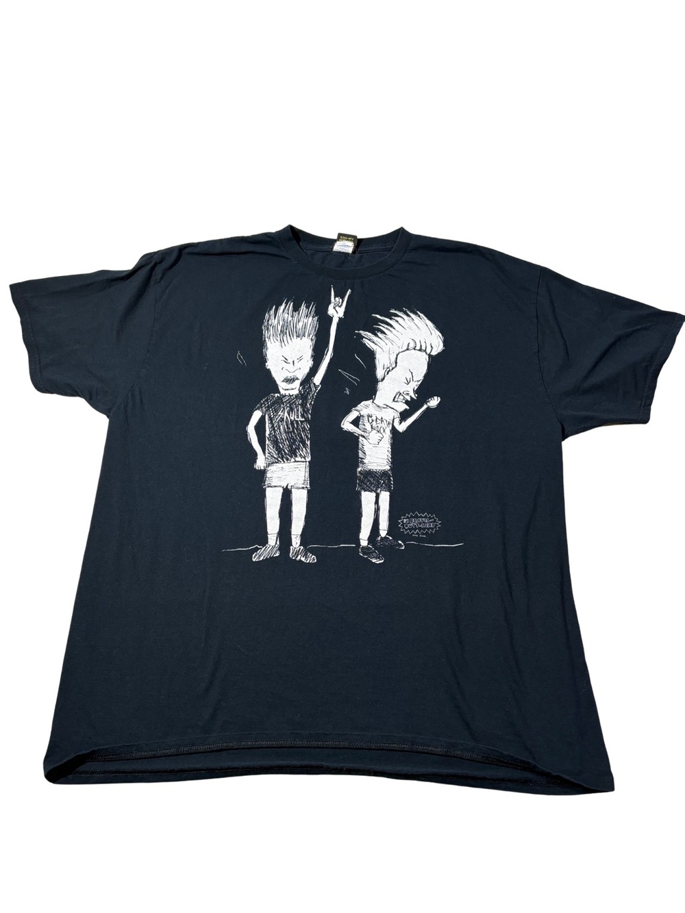 2011 MTV Beavis and Butt-Head Black Graphic T-Shirt Size 2XL Original Television